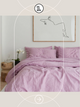 Bộ chăn ga gối | Cotton Organic | | 5 món | 160x200cm, 180x200cm, 200x220cm | Lilac | Mềm mại, Kháng khuẩn, Thấm hút | OCTOBER BEDDING