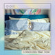 Bộ chăn ga gối | Cotton Organic | | 5 món | 160x200cm, 180x200cm, 200x220cm | Lemon mix Xanh Mây | Mềm mại, Kháng khuẩn, Thấm hút | OCTOBER BEDDING
