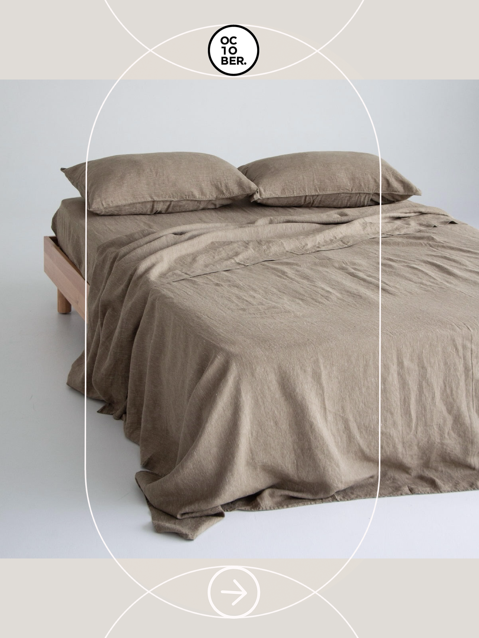 Bộ chăn ga gối | Cotton Organic | | 5 món | 160x200cm, 180x200cm, 200x220cm | Ginger Bread | Mềm mại, Kháng khuẩn, Thấm hút | OCTOBER BEDDING