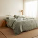 Bộ chăn ga gối | Jacquard Tencel | Trơn 60s | | 5 món | 160x200cm, 180x200cm, 200x220cm | Slate | Mềm mại, Kháng khuẩn, Thấm hút | OCTOBER BEDDING