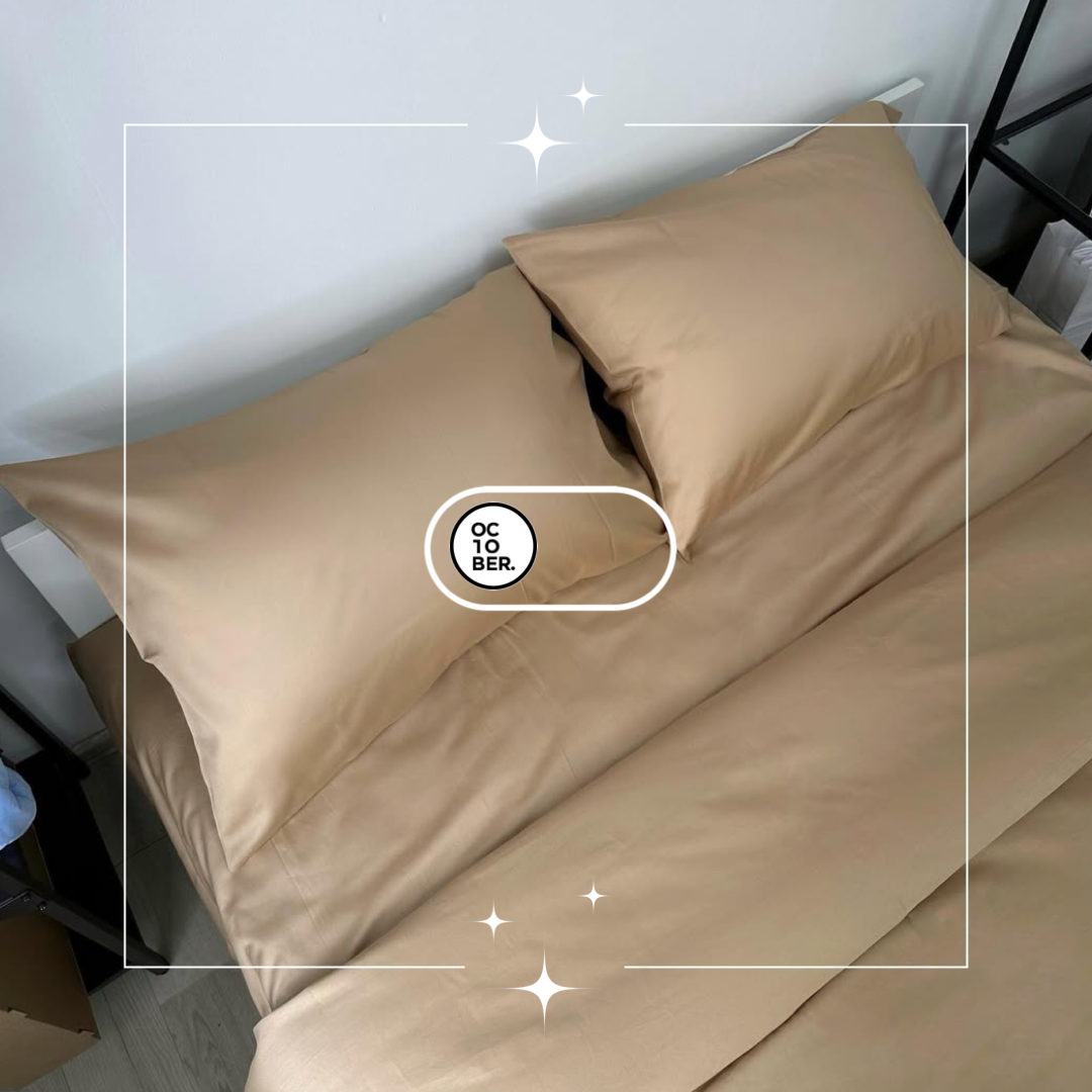 Bộ chăn ga gối | Tencel Đậu Nành | sợi vải 60s | | 5 món | 160x200cm, 180x200cm, 200x220cm | ARABICA | Mềm mại, Kháng khuẩn, Thấm hút | OCTOBER BEDDING