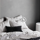 Bộ chăn ga gối | Cotton Organic | | 5 món | 160x200cm, 180x200cm, 200x220cm | Nền Trắng Sọc Xám To | Mềm mại, Kháng khuẩn, Thấm hút | OCTOBER BEDDING