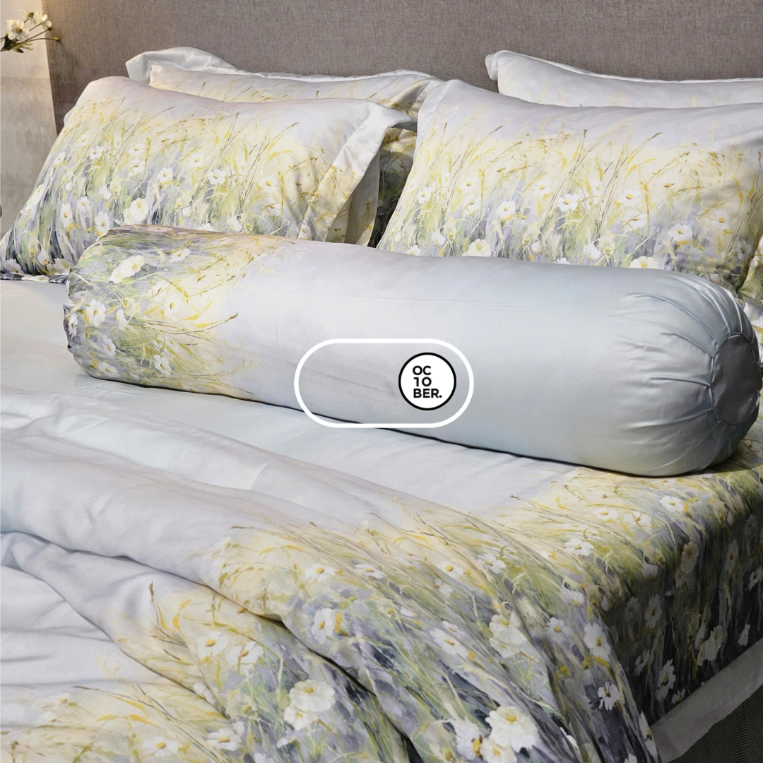 Bộ chăn ga gối | Jacquard Tencel | Họa Tiết 60s | | 5 món | 160x200cm, 180x200cm, 200x220cm | Hoa Lá Vẽ Màu | Mềm mại, Kháng khuẩn, Thấm hút | OCTOBER BEDDING