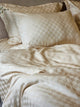 Bộ chăn ga gối | Jacquard Bamboo Premium | Dệt Vân 80s | | 5 món | 160x200cm, 180x200cm, 200x220cm | Ô Vuông Ivory | Mềm mại, Kháng khuẩn, Thấm hút | OCTOBER BEDDING