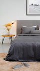 Bộ chăn ga gối | Jacquard Bamboo | Dệt Vân 80s | | 5 món | 160x200cm, 180x200cm, 200x220cm | XÁM ĐẬM | Mềm mại, Kháng khuẩn, Thấm hút | OCTOBER BEDDING