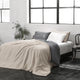 Bộ chăn ga gối | Jacquard Tencel | Trơn 60s | | 5 món | 160x200cm, 180x200cm, 200x220cm | Xám đậm vs Ivory | Mềm mại, Kháng khuẩn, Thấm hút | OCTOBER BEDDING
