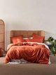 Bộ chăn ga gối | Jacquard Tencel | Trơn 60s | | 5 món | 160x200cm, 180x200cm, 200x220cm | Đỏ vs Trắng | Mềm mại, Kháng khuẩn, Thấm hút | OCTOBER BEDDING
