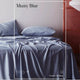 Bộ chăn ga gối | Jacquard Tencel | Trơn 60s | | 5 món | 160x200cm, 180x200cm, 200x220cm | Misty Blue | Mềm mại, Kháng khuẩn, Thấm hút | OCTOBER BEDDING