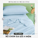 Bộ Chăn Ga 4 Món Vải Lạnh Cool Fabric Đủ Màu có sẵn Size 160x200, 180x200 Mát Lạnh, Đa Dạng Họa Tiết, Chăn Lõi Bông Microfiber Mát Lạnh OCTOBER BEDDING