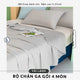 Bộ Chăn Ga 4 Món Vải Lạnh Cool Fabric Đủ Màu có sẵn Size 160x200, 180x200 Mát Lạnh, Đa Dạng Họa Tiết, Chăn Lõi Bông Microfiber Mát Lạnh OCTOBER BEDDING