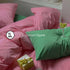 Bộ chăn ga gối | Cotton Organic | 5 món | 160x200cm, 180x200cm, 200x220cm | Xanh Lá Cây mix Hồng | Mềm mại, Kháng khuẩn, Thấm hút | OCTOBER BEDDING (Copy)