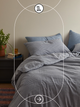 Bộ chăn ga gối | Cotton Organic | 5 món | 160x200cm, 180x200cm, 200x220cm | Nền Xanh Sọc Trắng | Mềm mại, Kháng khuẩn, Thấm hút | OCTOBER BEDDING
