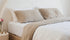 Bộ drap Cotton Organic - Nâu Sand mix Trắng