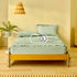 “EM XINH” - Bộ drap Cotton Organic - Sage (viền bèo 5cm)