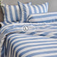 Chăn Ga Gối Họa Tiết Sọc Xanh Trắng – Bộ Drap Tencel 60s Chất Liệu Mềm Mịn, Thoáng Khí