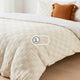 Bộ chăn ga gối | Jacquard Bamboo | Dệt Vân 80s | | 5 món | 160x200cm, 180x200cm, 200x220cm | Ô vuông Champion Ivory | Mềm mại, Kháng khuẩn, Thấm hút | OCTOBER BEDDING