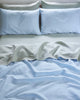 Bộ chăn ga gối | Cotton Organic | Olive mix Xanh Mây | 5 món | 160x200cm, 180x200cm, 200x220cm | Sọc Xám To Nhỏ | Mềm mại, Kháng khuẩn, Thấm hút | OCTOBER BEDDING (Copy) (Copy)