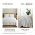 Bộ Chăn Ga Gối Waffle Cotton Trắng Ngà October Bedding 5 món size 1m6x2m đến 1m8x2m dệt kim kết cấu ô vuông thoáng khí