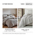 Bộ Chăn Ga Gối Waffle Cotton Xám Khói October Bedding 5 món size 1m6x2m đến 1m8x2m dệt kim kết cấu ô vuông thoáng khí