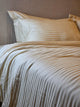 Bộ chăn ga gối | Jacquard Bamboo Premium | Dệt Vân 80s | | 5 món | 160x200cm, 180x200cm, 200x220cm | Sọc 1cm Champion Ivory | Mềm mại, Kháng khuẩn, Thấm hút | OCTOBER BEDDING