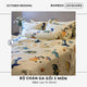 Bộ chăn ga gối | Jacquard Bamboo | Dệt Vân 80s | | 5 món | 160x200cm, 180x200cm, 200x220cm | Hoạt Hình Khủng Long | Mềm mại, Kháng khuẩn, Thấm hút | OCTOBER BEDDING