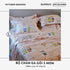 Bộ chăn ga gối | Jacquard Bamboo | Dệt Vân 80s | | 5 món | 160x200cm, 180x200cm, 200x220cm | Thỏ Cute | Mềm mại, Kháng khuẩn, Thấm hút | OCTOBER BEDDING