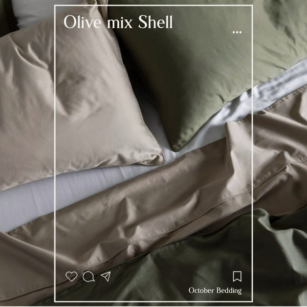 Bộ drap Bamboo Organic -  Olive mix Shell