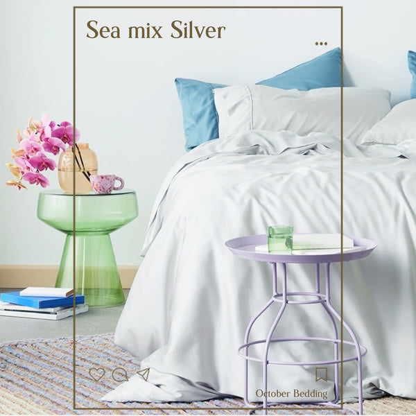 Bộ drap Bamboo Organic -  Sea mix Silver