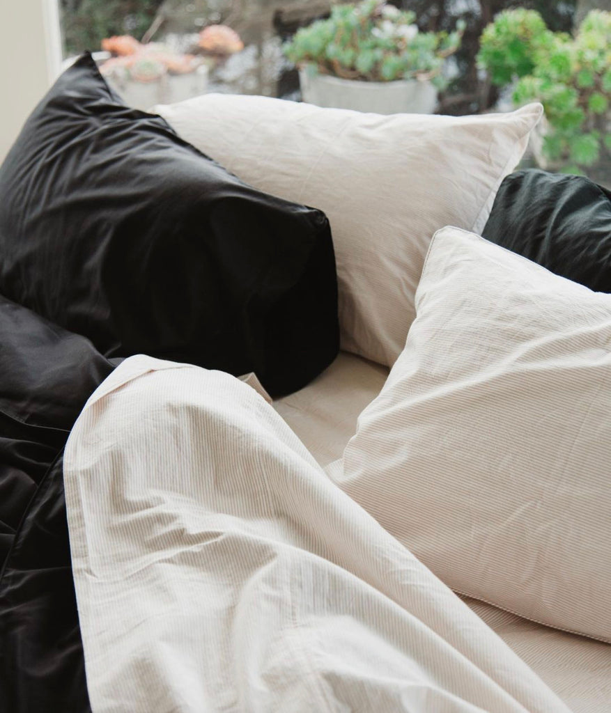 Bộ drap Cotton Organic - Xanh Nile Blue | October Bedding